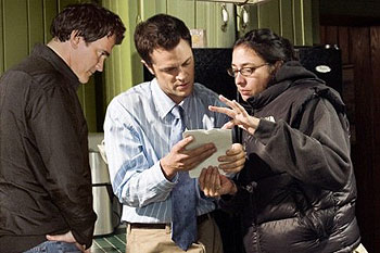 Quentin Tarantino, Johnny Knoxville, Katrina Holden Bronson - Daltry Kelhůn - Z natáčení