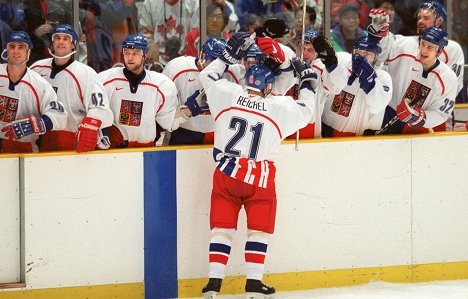 Jiří Šlégr, Jaroslav Špaček, Jiří Dopita, Richard Šmehlík - Nagano 1998 - hokejový turnaj století - Z filmu