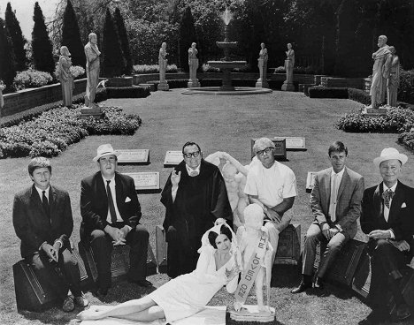 Robert Morse, Robert Morley, Jonathan Winters, Anjanette Comer, Rod Steiger, Roddy McDowall, John Gielgud