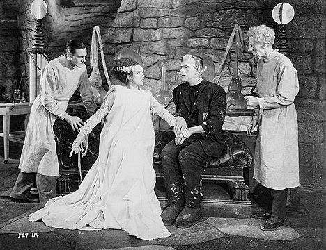 Colin Clive, Elsa Lanchester, Boris Karloff, Ernest Thesiger