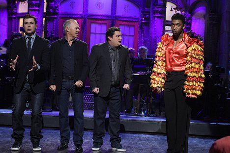 Taran Killam, Michael Keaton, Bobby Moynihan, Jay Pharoah - Saturday Night Live - Z filmu