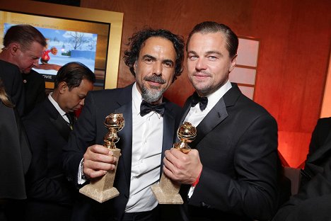Alejandro González Iñárritu, Leonardo DiCaprio - Zlatý Glóbus 2016 - Z filmu