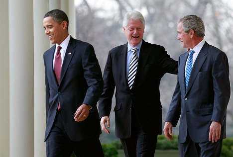 Barack Obama, Bill Clinton, George W. Bush