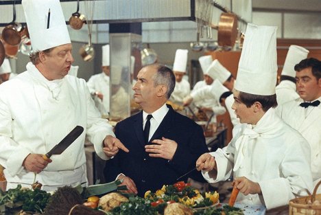 Raoul Delfosse, Louis de Funès, Olivier de Funès, Maurice Risch