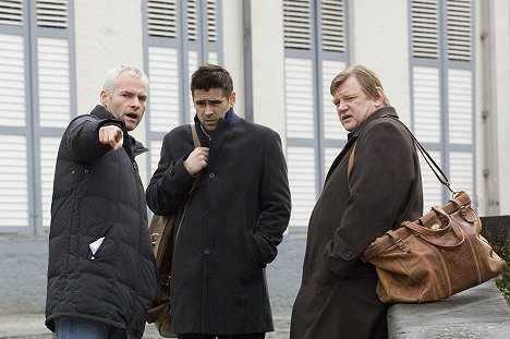Martin McDonagh, Colin Farrell, Brendan Gleeson - V Bruggách - Z nakrúcania