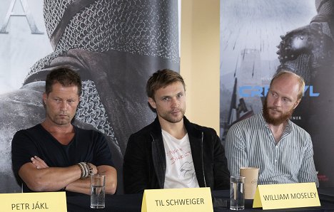 Press conference in Prague, September 13, 2018 - Til Schweiger, William Moseley, Jan Budař