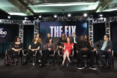 The cast and executive producers of ABC’s “The Fix” addressed the press at the 2019 TCA Winter Press Tour, at The Langham Huntington, in Pasadena, California - Alex Saxon, Breckin Meyer, Merrin Dungey, Robin Tunney, Adam Rayner, Adewale Akinnuoye-Agbaje, Mouzam Makkar, Scott Cohen