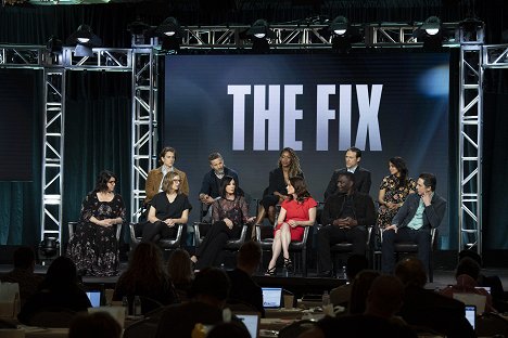 The cast and executive producers of ABC’s “The Fix” addressed the press at the 2019 TCA Winter Press Tour, at The Langham Huntington, in Pasadena, California - Alex Saxon, Breckin Meyer, Merrin Dungey, Robin Tunney, Adewale Akinnuoye-Agbaje, Adam Rayner, Mouzam Makkar, Scott Cohen