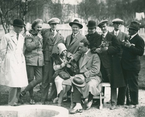 Anders Henrikson, Alf Sjöberg, Gun Holmquist, Axel Lindblom, Bengt Djurberg, Vilhelm Bryde - Nejsilnější - Z natáčení