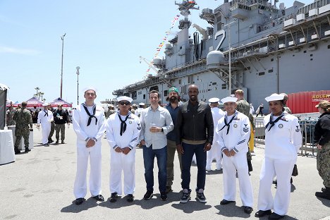 The Cast of Prime Video's "The Terminal List" attend LA Fleet Week at The Port of Los Angeles on May 27, 2022 in San Pedro, California - Kenny Sheard, LaMonica Garrett