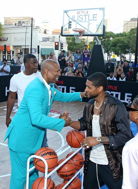 Netflix World Premiere of "Hustle" at Baltaire on June 01, 2022 in Los Angeles, California - Lethal Shooter, Kenny Smith, Usher