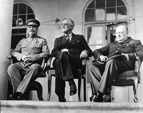 Josif Vissarionovič Stalin, Franklin D. Roosevelt, Winston Churchill
