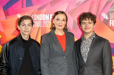 Premiere Screening of "My Father's Dragon" during the 66th BFI London Film Festival at NFT1, BFI Southbank, on October 8, 2022 in London, England - Jacob Tremblay, Nora Twomey, Gaten Matarazzo