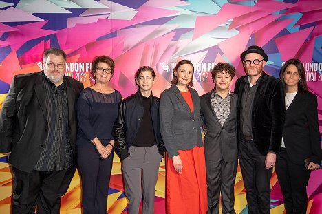 Premiere Screening of "My Father's Dragon" during the 66th BFI London Film Festival at NFT1, BFI Southbank, on October 8, 2022 in London, England - Justin Johnson, Bonnie Curtis, Jacob Tremblay, Nora Twomey, Gaten Matarazzo, Paul Young, Julie Lynn