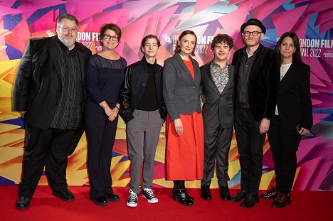 Premiere Screening of "My Father's Dragon" during the 66th BFI London Film Festival at NFT1, BFI Southbank, on October 8, 2022 in London, England - Justin Johnson, Bonnie Curtis, Nora Twomey, Gaten Matarazzo, Paul Young, Julie Lynn