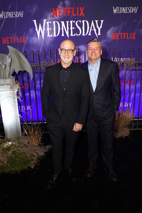World premiere of Netflix's "Wednesday" on November 16, 2022 at Hollywood Legion Theatre in Los Angeles, California - Peter Friedlander, Ted Sarandos