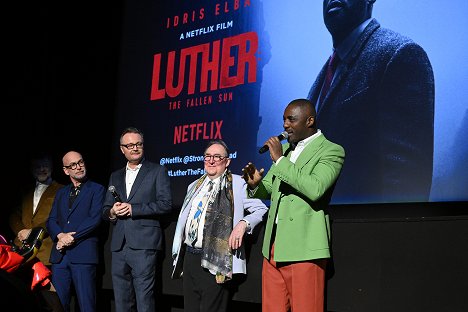 Luther: The Fallen Sun US Premiere at The Paris Theatre on March 08, 2023 in New York City - Andy Serkis, Neil Cross, Jamie Payne, Dermot Crowley, Idris Elba