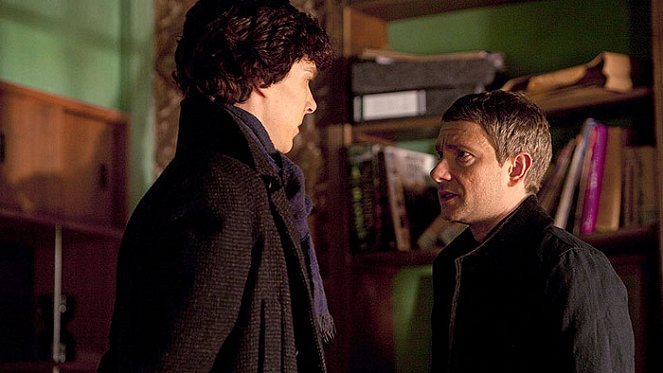 Sherlock - Série 1 - Studie v růžové - Z filmu - Benedict Cumberbatch, Martin Freeman