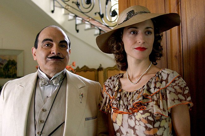 Agatha Christie's Poirot - Záhada modrého expresu - Z filmu - David Suchet, Georgina Rylance