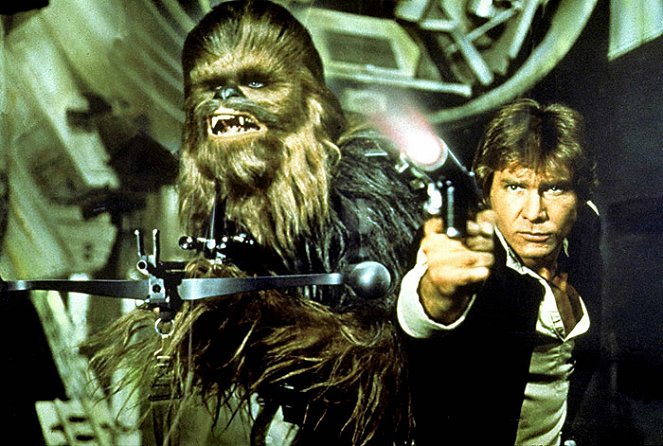 Hviezdne vojny IV - Nová nádej - Z filmu - Peter Mayhew, Harrison Ford