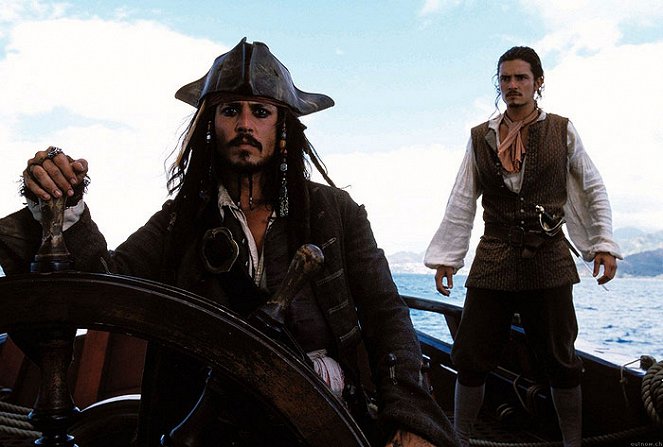 Piráti z Karibiku: Prokletí Černé perly - Z filmu - Johnny Depp, Orlando Bloom