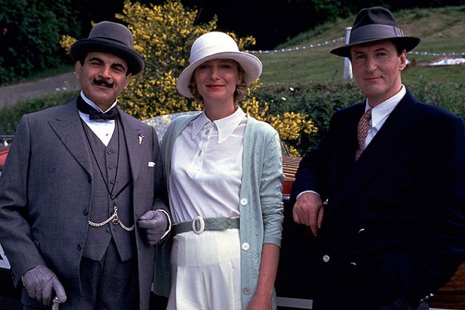 Agatha Christie's Poirot - Němý svědek - Z filmu - David Suchet, Kate Buffery, Hugh Fraser