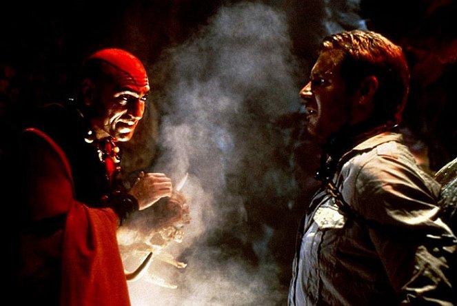 Indiana Jones a Chrám zkázy - Z filmu - Amrish Puri, Harrison Ford