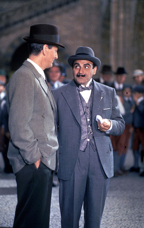 Hercule Poirot - Dáma se závojem - Z filmu - Hugh Fraser, David Suchet