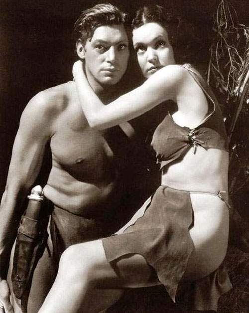 Tarzan a jeho družka - Z filmu - Johnny Weissmuller, Maureen O'Sullivan