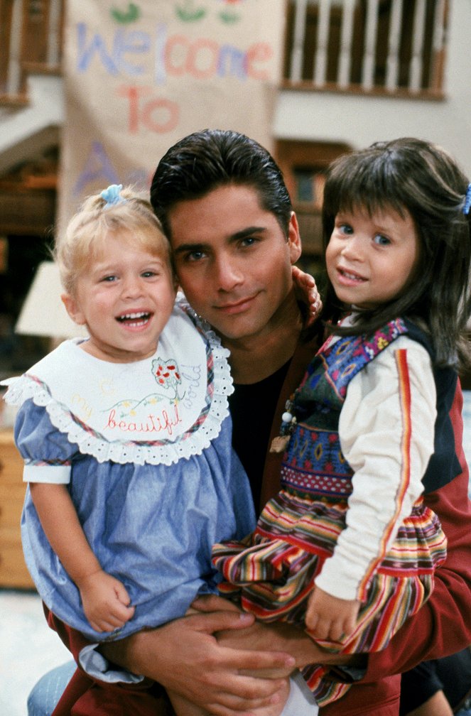 Plný dům - Z natáčení - Ashley Olsen, John Stamos, Mary-Kate Olsen