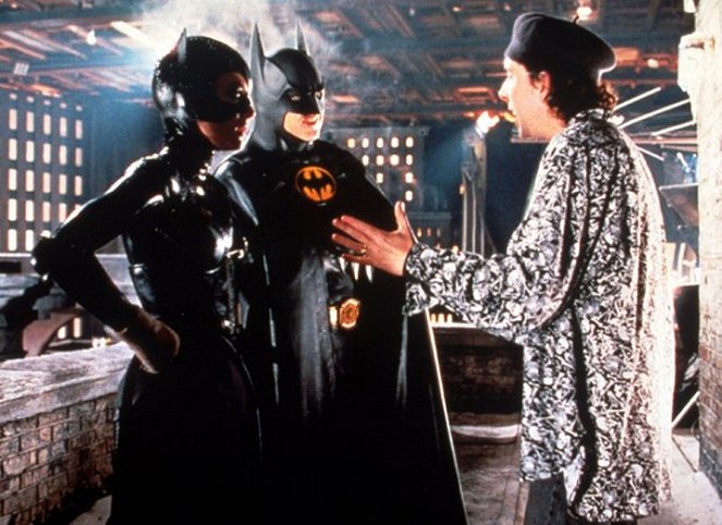 Batman se vrací - Z natáčení - Michelle Pfeiffer, Michael Keaton, Tim Burton