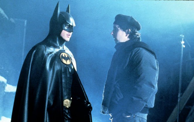 Batman se vrací - Z natáčení - Michael Keaton, Tim Burton