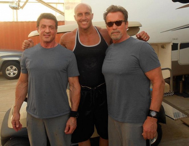 Plán útěku - Z natáčení - Sylvester Stallone, Arnold Schwarzenegger