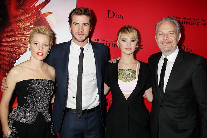 Hunger Games: Vražedná pomsta - Z akcí - Elizabeth Banks, Liam Hemsworth, Jennifer Lawrence, Francis Lawrence