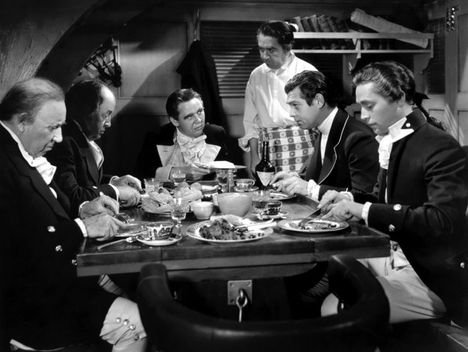 Vzpoura na lodi Bounty - Z filmu - Charles Laughton, Herbert Mundin, Clark Gable, Franchot Tone