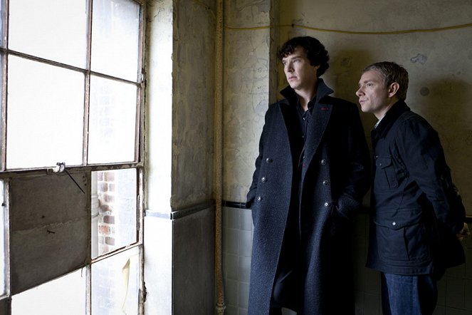 Sherlock - Série 2 - Skandál v Belgravii - Z filmu - Benedict Cumberbatch, Martin Freeman