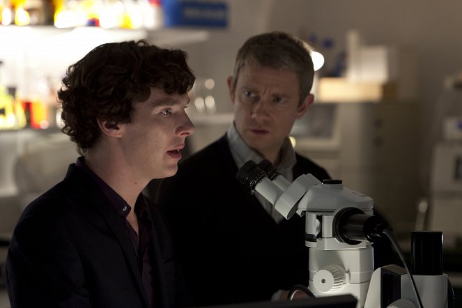 Sherlock - Série 2 - Reichenbašský pád - Z filmu - Benedict Cumberbatch, Martin Freeman