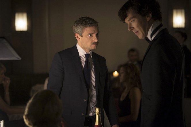 Sherlock - Série 3 - Prázdný pohřebák - Z filmu - Martin Freeman, Benedict Cumberbatch