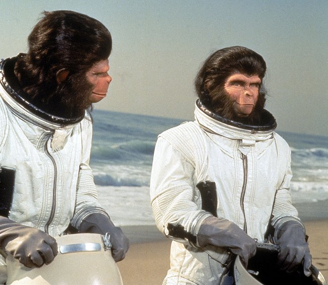 Útěk z Planety opic - Z filmu - Roddy McDowall, Kim Hunter