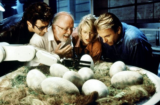 Jurský park - Z filmu - Jeff Goldblum, Richard Attenborough, Laura Dern, Sam Neill