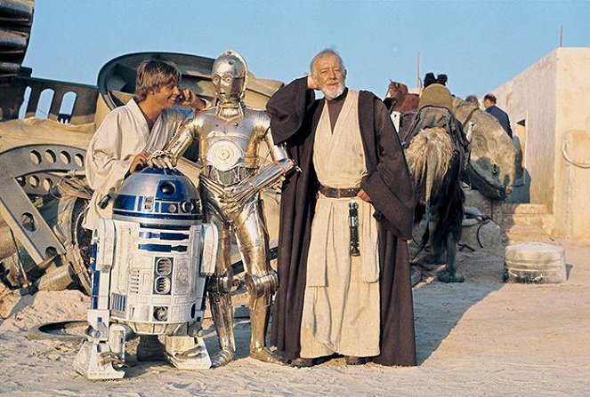 Star Wars: Epizoda IV - Nová naděje - Z natáčení - Mark Hamill, Alec Guinness