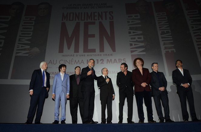 Robert M. Edsel, Dimitri Leonidas, John Goodman, George Clooney, Bob Balaban, Jean Dujardin, Bill Murray, Matt Damon, Grant Heslov