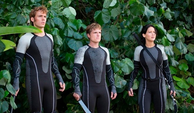 Hunger Games: Vražedná pomsta - Z filmu - Sam Claflin, Josh Hutcherson, Jennifer Lawrence