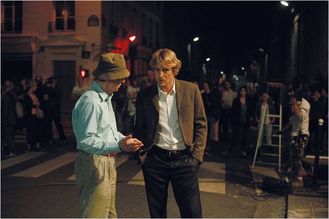 Půlnoc v Paříži - Z natáčení - Woody Allen, Owen Wilson