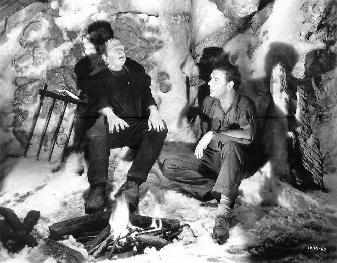 Frankenstein a Vlkodlak - Z filmu - Bela Lugosi, Lon Chaney Jr.