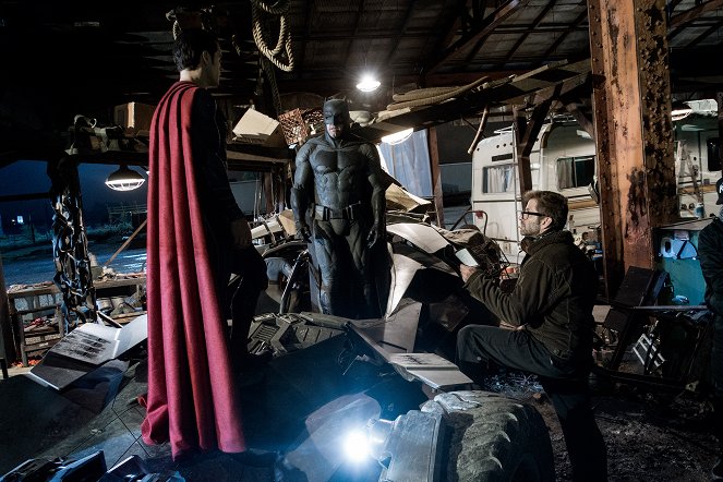 Batman v Superman: Úsvit spravedlnosti - Z natáčení - Henry Cavill, Ben Affleck, Zack Snyder