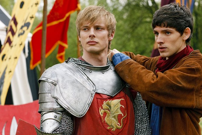 Merlin - Budoucí královna - Z filmu - Bradley James, Colin Morgan