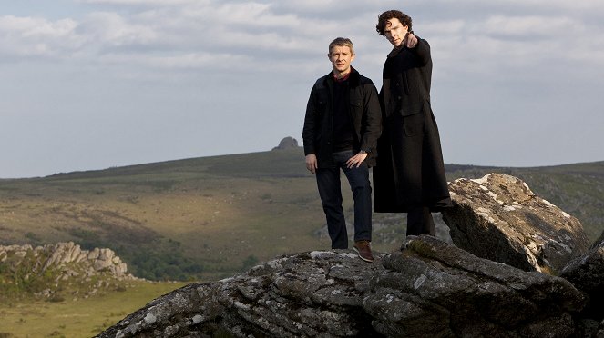 Sherlock - Série 2 - Psisko baskervillské - Z filmu - Martin Freeman, Benedict Cumberbatch