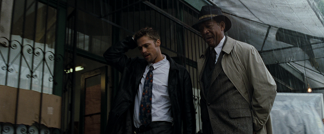 Sedem - Z filmu - Brad Pitt, Morgan Freeman