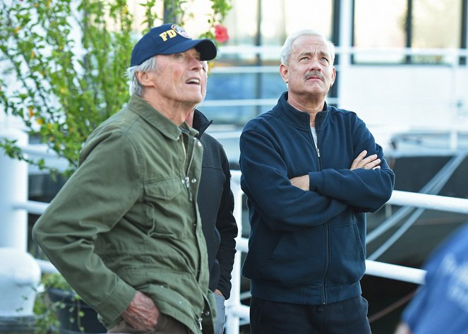 Sully: Zázrak na řece Hudson - Z natáčení - Clint Eastwood, Tom Hanks